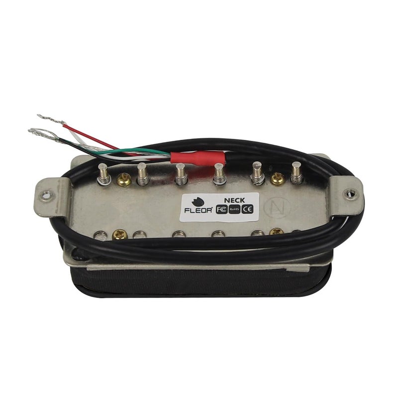 FLEOR Electric Guitar Pickup Double Coil Humbucker Pickups 50mm Ceramic Neck Pickup-Black - Image 4